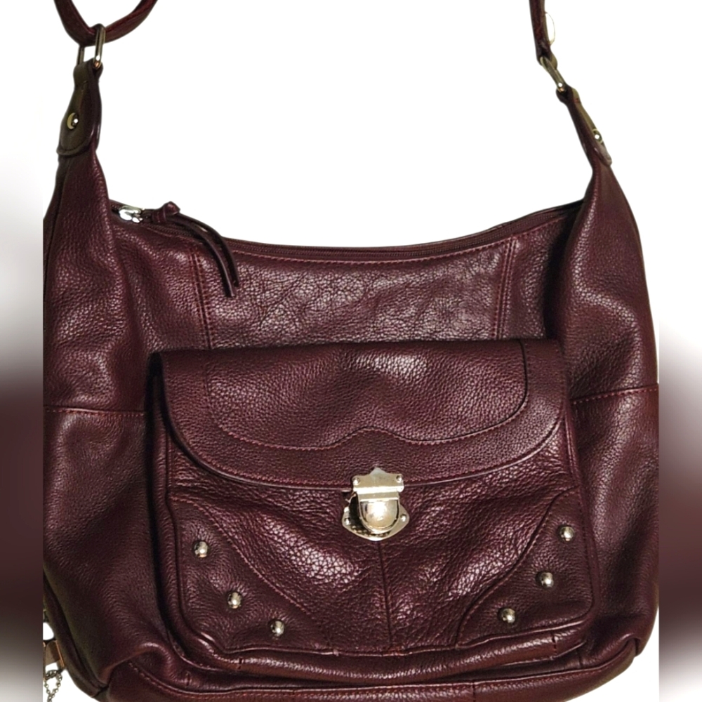 ROMA Elegant Burgundy Leather Concealed Weapon Carry CCW Locking Compartment
